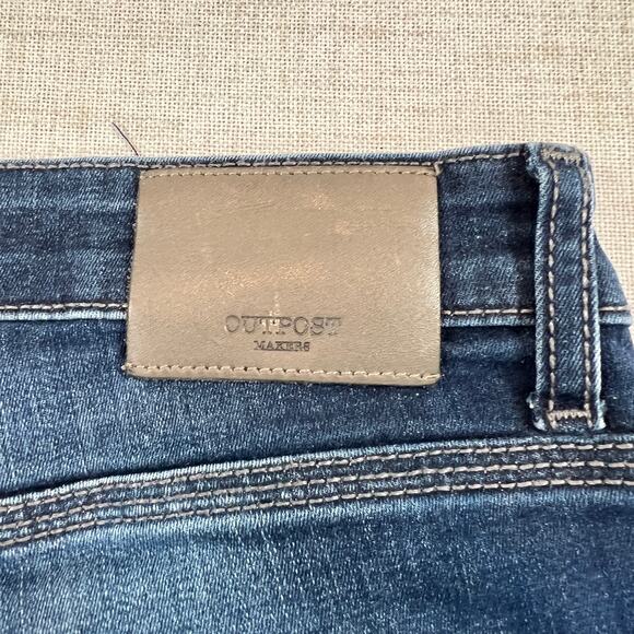 Outpost Makers Buckle Slim Straight Jeans Women's 32x32 fits 32x30.5 dark wash - Picture 3 of 11